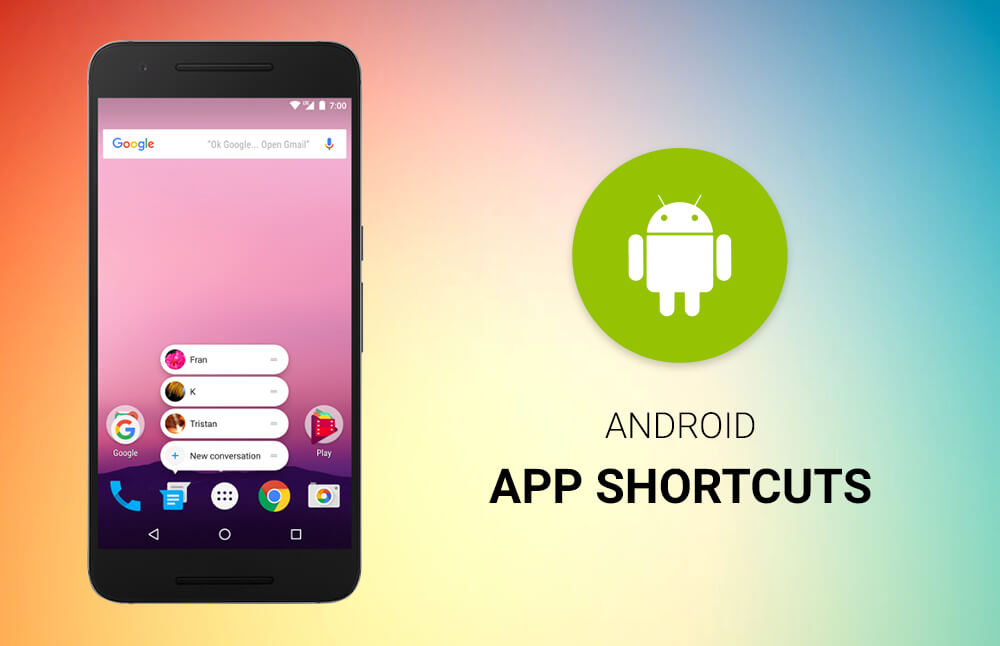 android app shortcuts