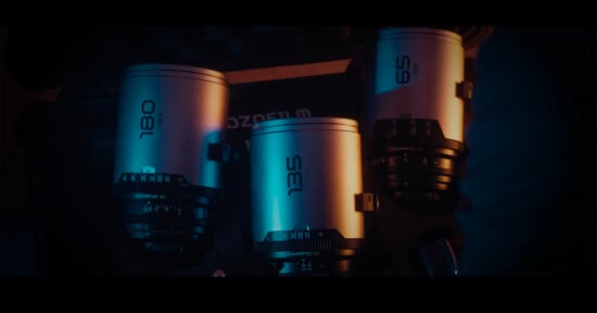 The three new Dzofilm Pavo anamorphic lenses.